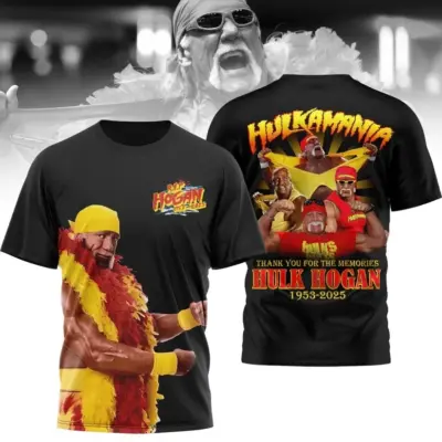 Hulk Hogan RIP 1953 - 2025 3D Apparel