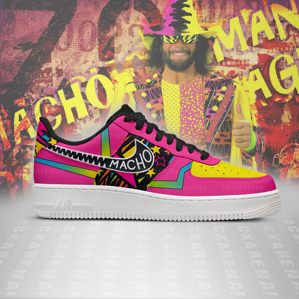 Macho Man AF1 Embossed Logo Shoes-RON19092512 - Image 2