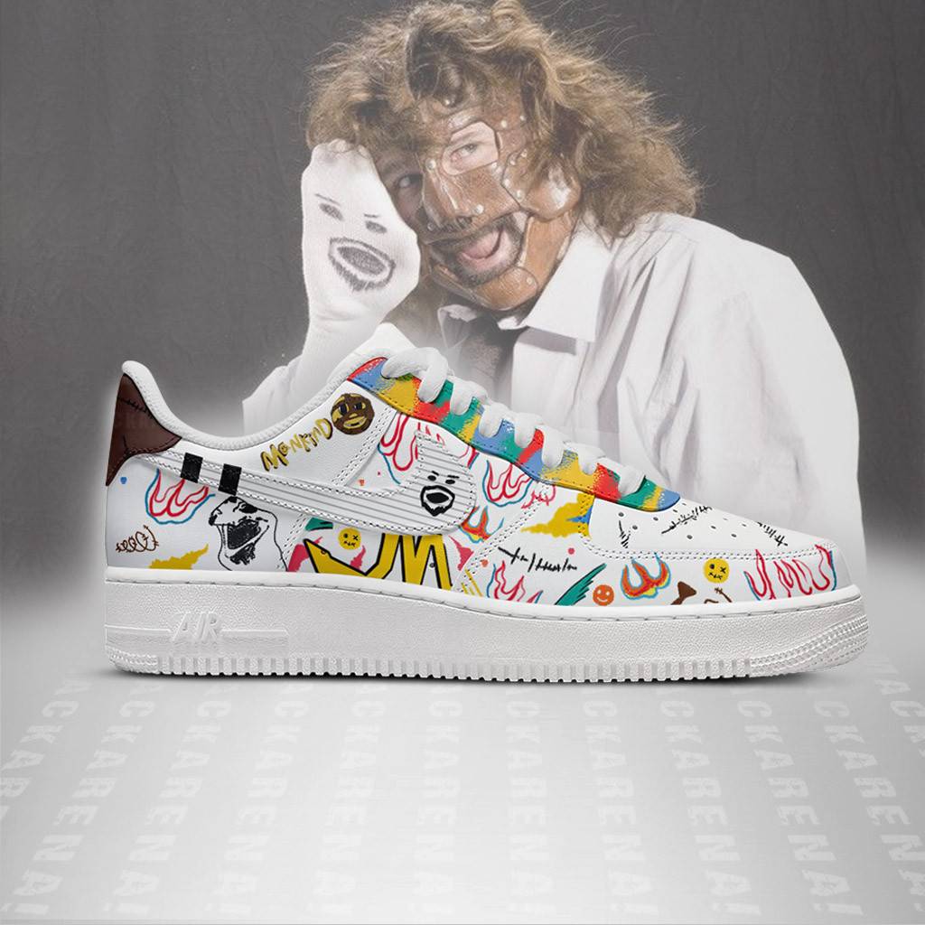 W.W.E - Mick Foley " Mackind" AF1 Embossed Logo Shoes-RON19092511 - Image 2