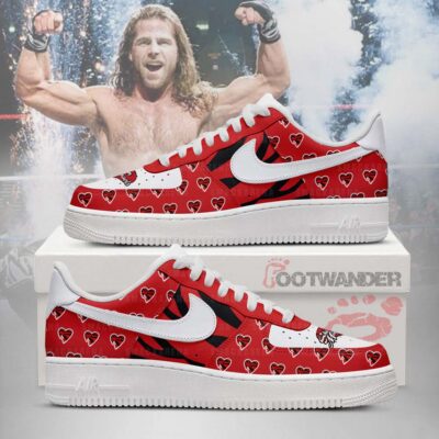 The Heartbreak Kid-Shawn Michaels AF1 Embossed Logo Shoes-RON19092508