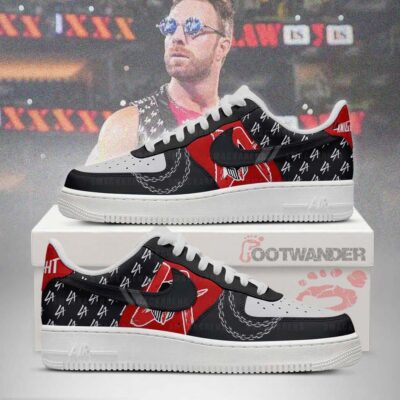 LA Knight AF1 Embossed Logo Shoes-RON19092520