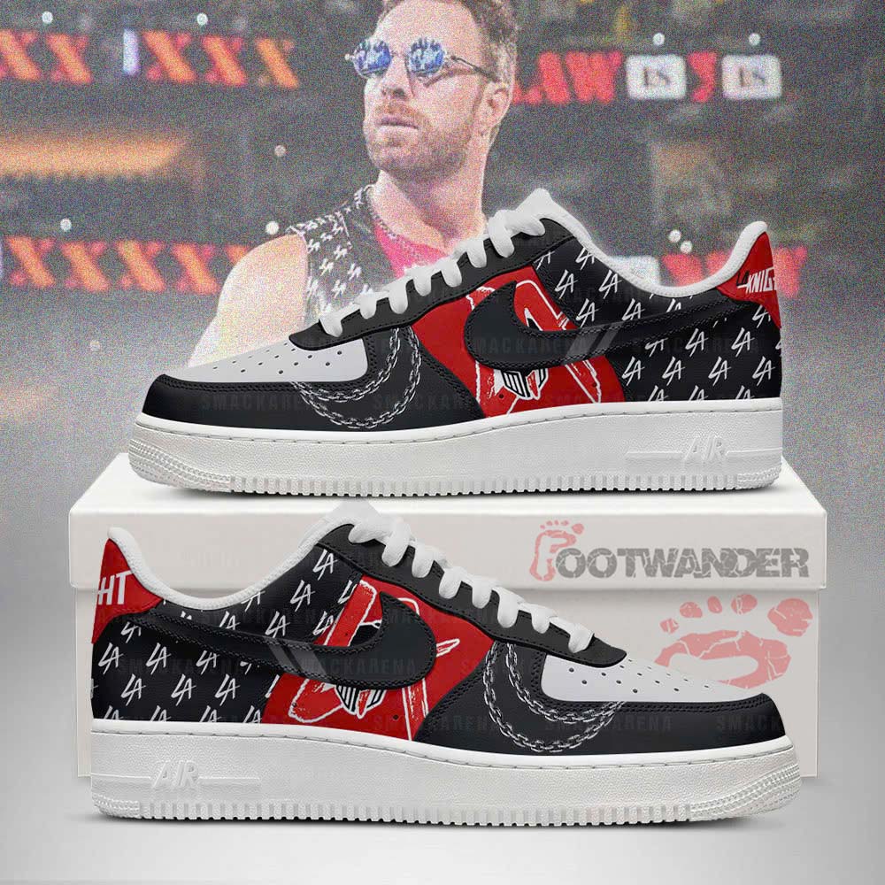 LA Knight AF1 Embossed Logo Shoes-RON19092520