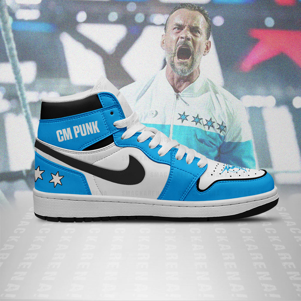 CM Punk Blue AJ1 Shoes-RN27092505 - Image 2
