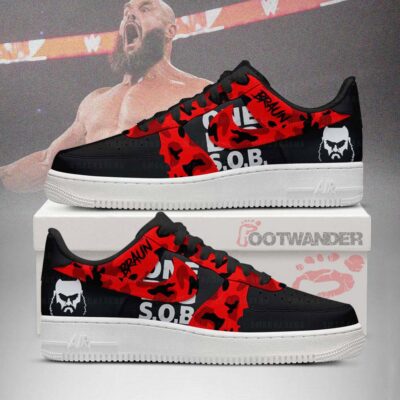 Braun Strowman AF1 Embossed Logo Shoes-RN19092519