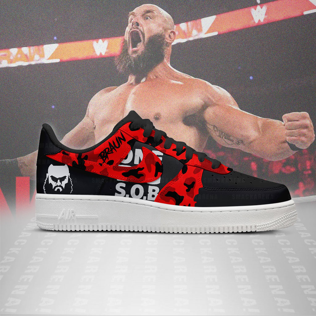 Braun Strowman AF1 Embossed Logo Shoes-RN19092519 - Image 2