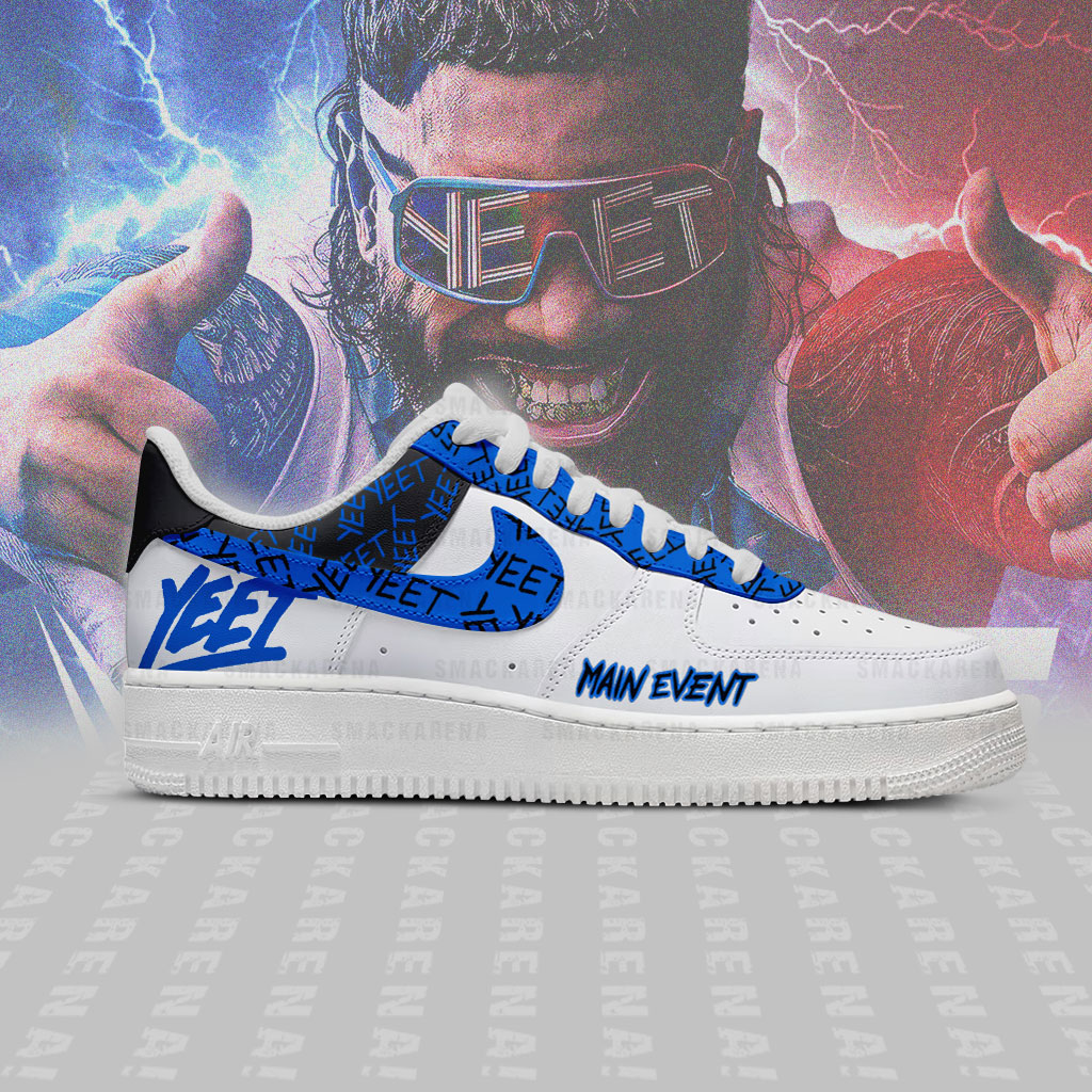 Jey Uso AF1 Embossed Logo Shoes-RON18092514 - Image 2