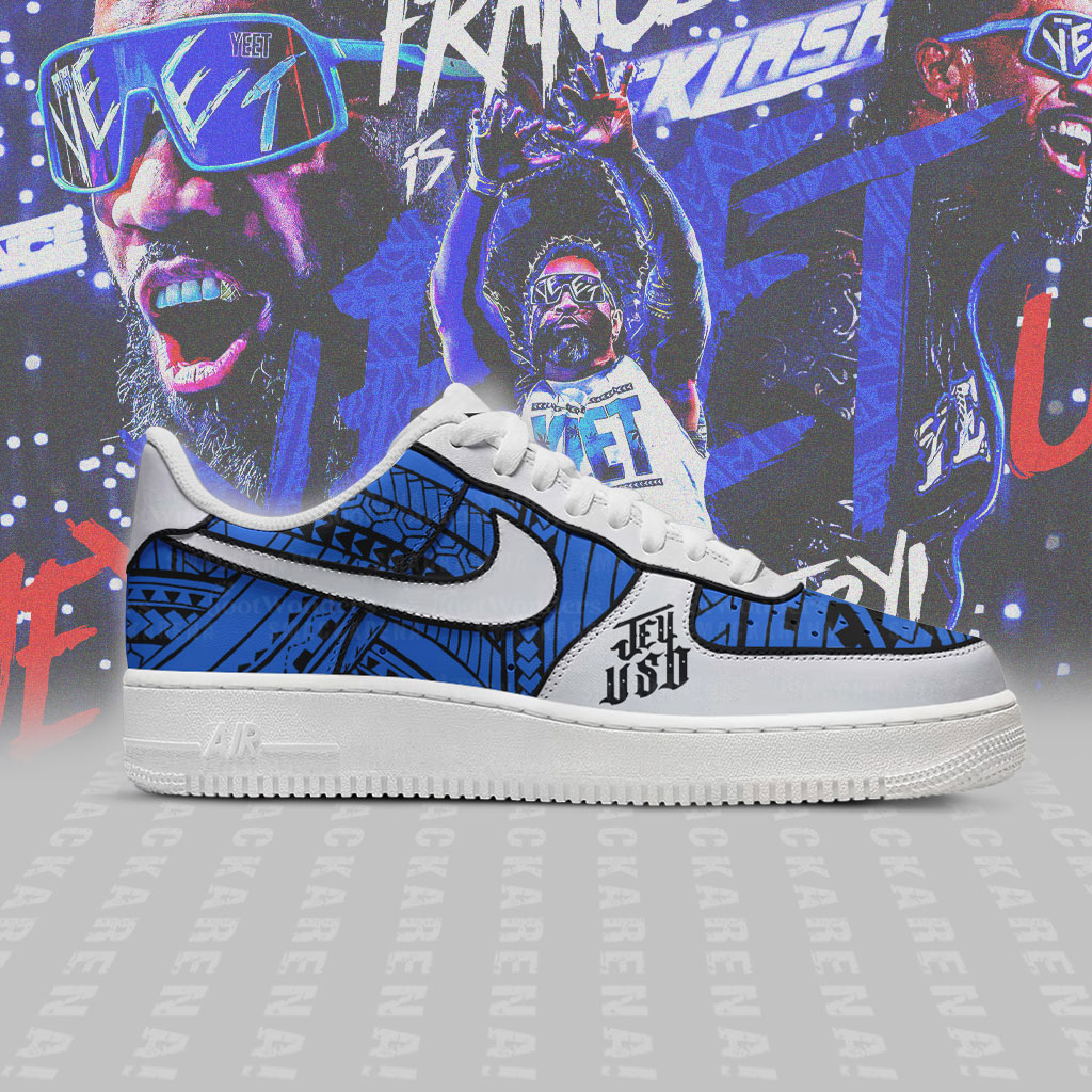 Jey Uso AF1 Embossed Logo Shoes-RON18092515 - Image 2