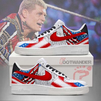 Cody Rhodes AF1 Embossed Logo Shoes-JGMURLZG