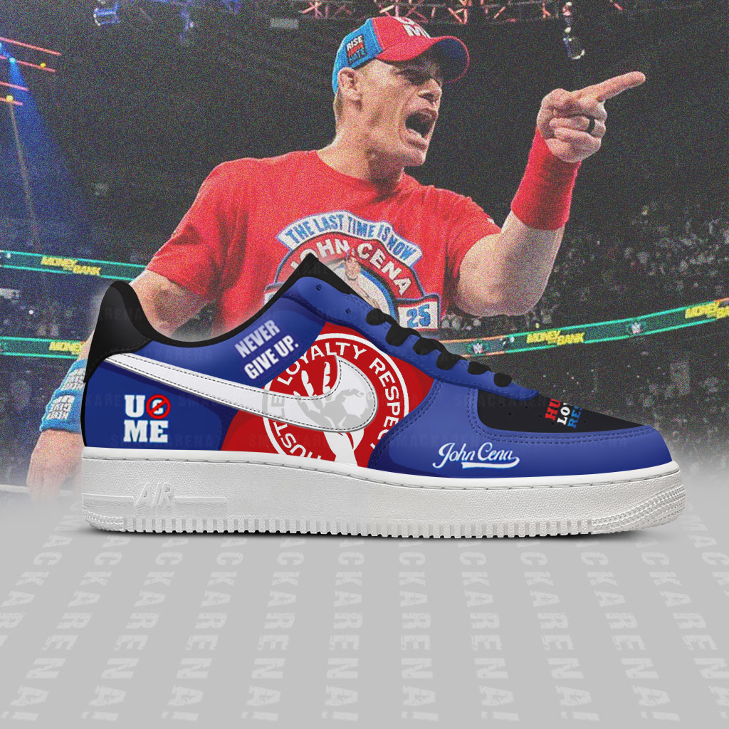 John Cena AF1 Embossed Logo Shoes-OAHEKNIY - Image 2