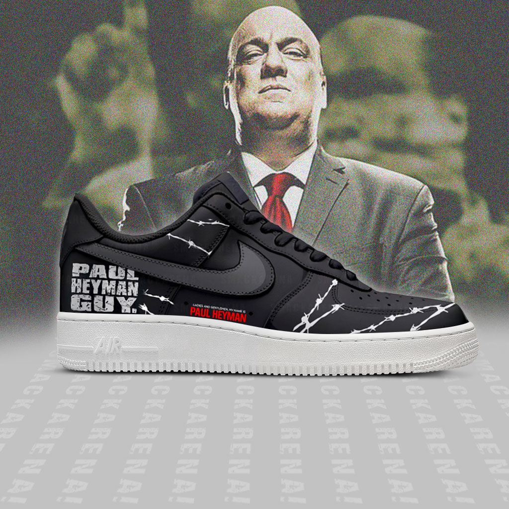 Paul Heyman Guy AF1 Embossed Logo Shoes-XOPFV7RB - Image 2