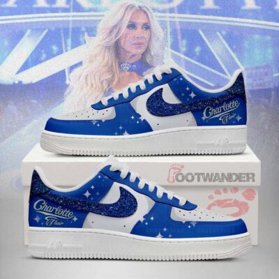 Charlotte Flair AF1 Embossed Logo Shoes-RON19092528