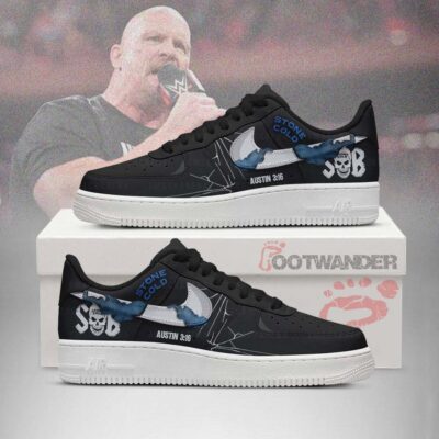 Stone Cold Steve Austin AF1 Embossed Logo Shoes-RON19092524