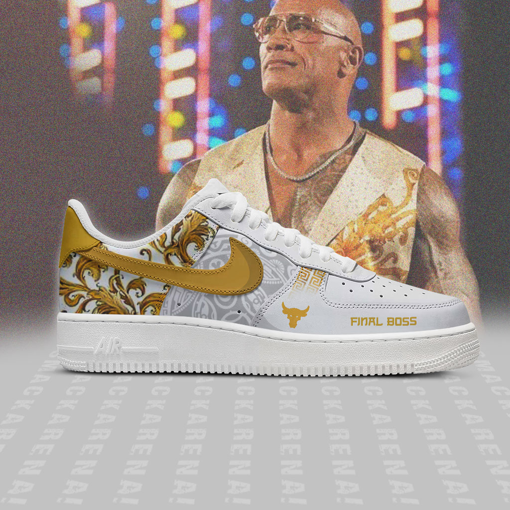 The Rock Final Boss AF1 Embossed Logo Shoes-RON19092501 - Image 2
