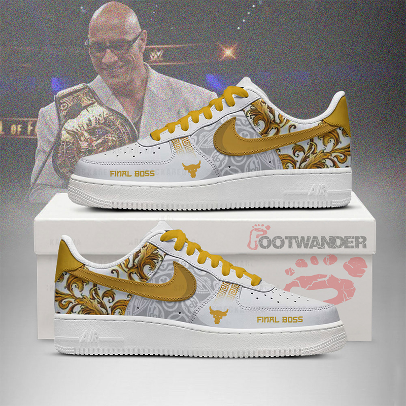 The Rock Final Boss AF1 Embossed Logo Shoes-RON19092501