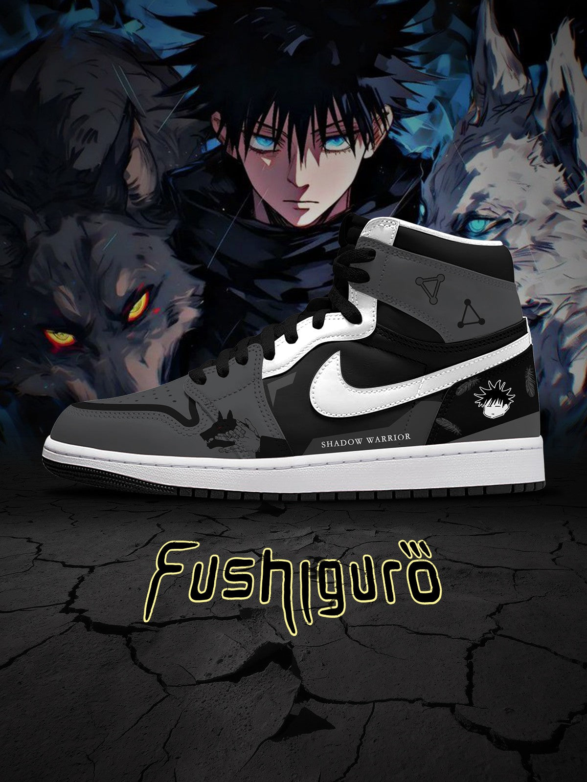 Megumi Fushiguro V.1 Custom AJ1 High-Top Sneakers