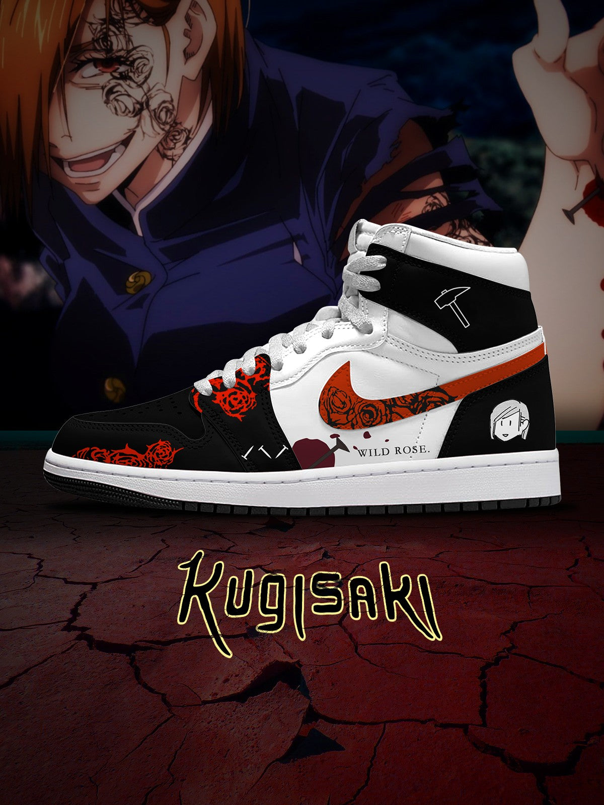Nobara Kugisaki V.1 Custom AJ1 High-Top Sneakers
