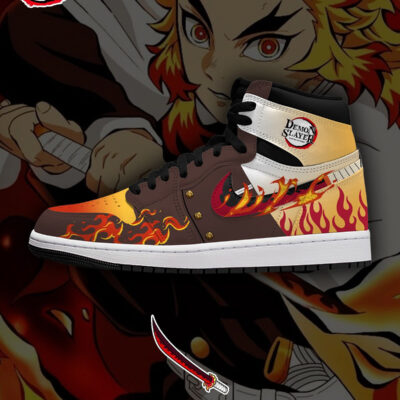 Rengoku V.5 Custom AJ1 High-Top Sneakers