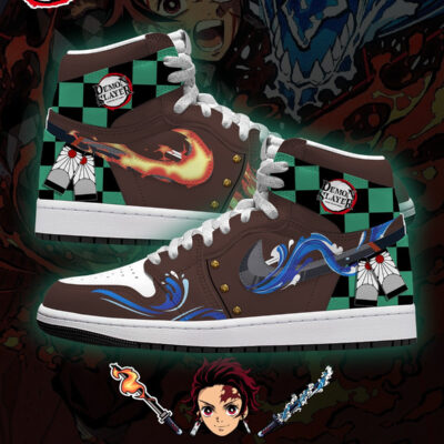 Tanjiro V.5 Custom AJ1 High-Top Sneakers
