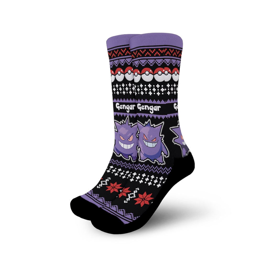 Gengar Socks Anime Ugly Christmas
