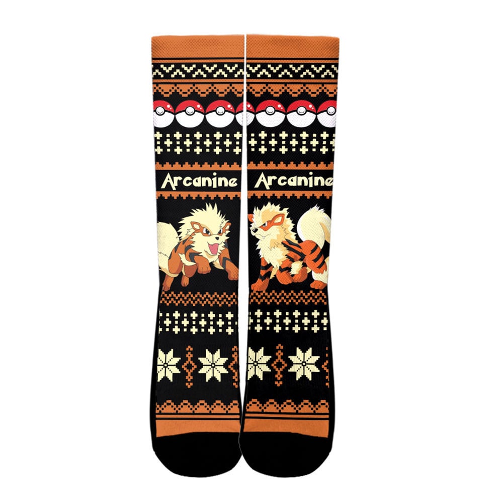 Arcanine Socks Anime Ugly Christmas - Image 2