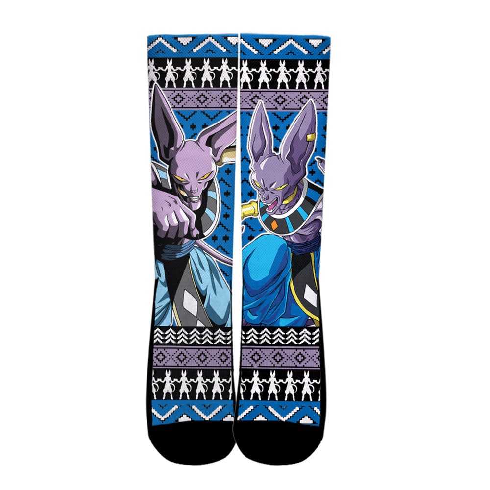 Beerus Socks Anime Ugly Christmas - Image 2