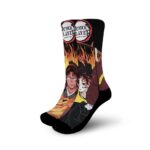 Yoriichi Tsugikuni Socks Flames Style