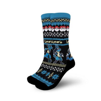 Lucario Socks Anime Ugly Christmas