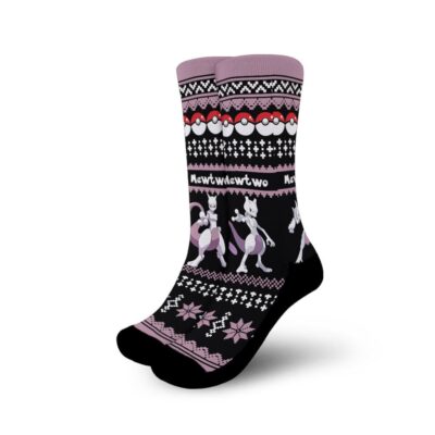 Mewtwo Socks Anime Ugly Christmas