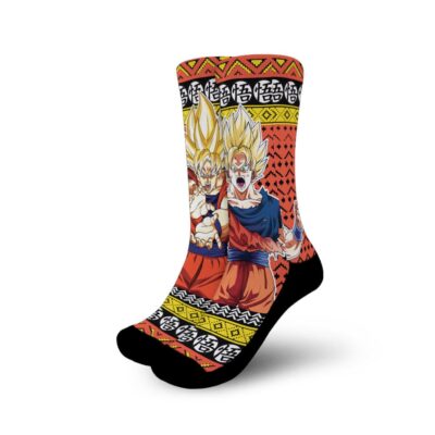 Goku Super Saiyan Socks Anime Ugly Christmas