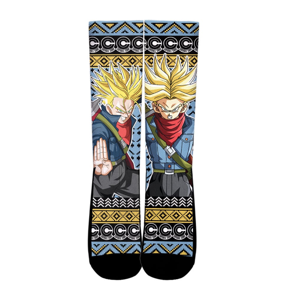 Trunks Super Saiyan Socks Anime Ugly Christmas - Image 2