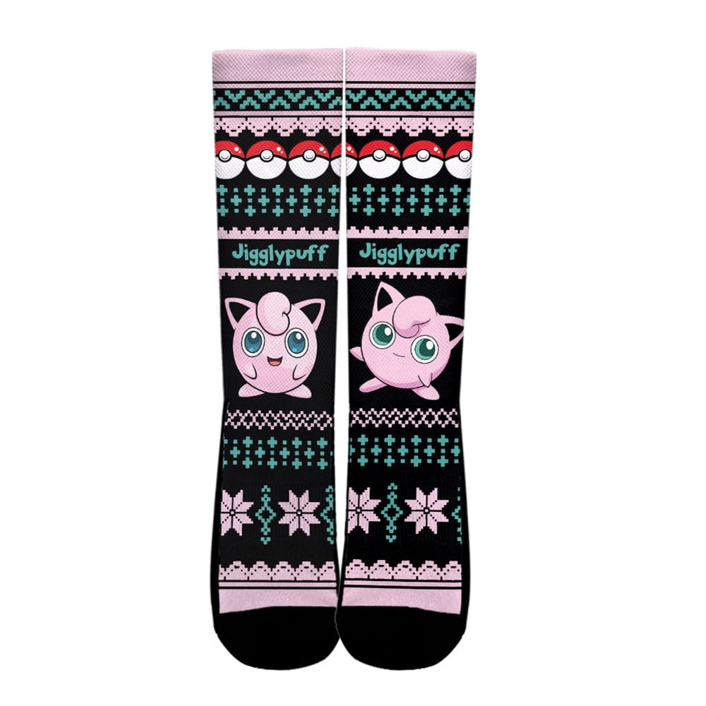 Jigglypuff Socks Anime Ugly Christmas - Image 2