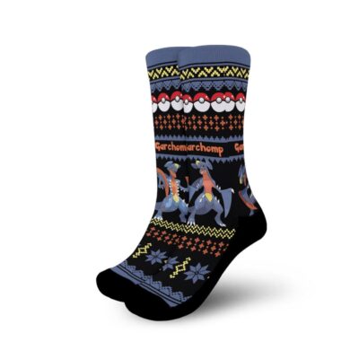 Garchomp Socks Anime Ugly Christmas