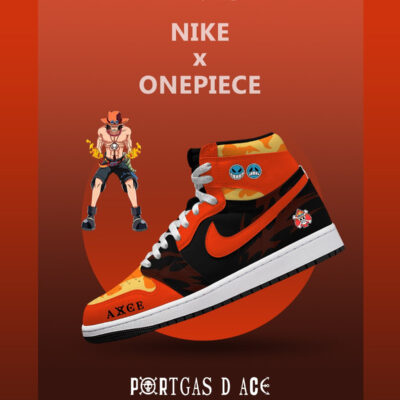 Portgas D. Ace V.3 Custom AJ1 High-Top Sneakers
