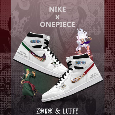 Luffy & Zoro V.1 Custom AJ1 High-Top Sneakers