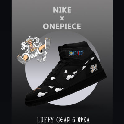 Luffy Gear 5 Nika V.2 Custom AJ1 High-Top Sneakers