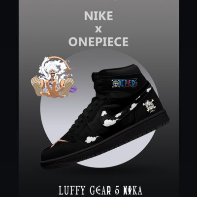 Luffy Gear 5 Nika V.1 Custom AJ1 High-Top Sneakers