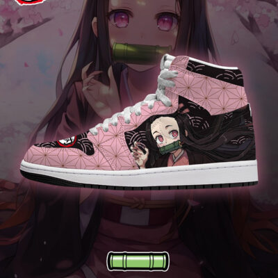 Nezuko Kamado V.3 Custom AJ1 High-Top Sneakers
