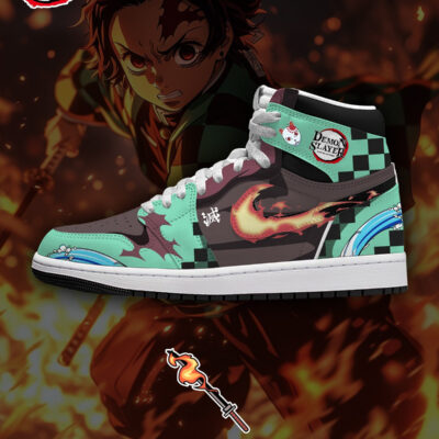 Tanjiro Kamado V.4 Custom AJ1 High-Top Sneakers