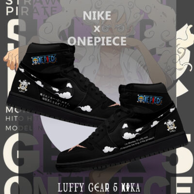 Luffy Gear 5 Nika V.10 Custom AJ1 High-Top Sneakers
