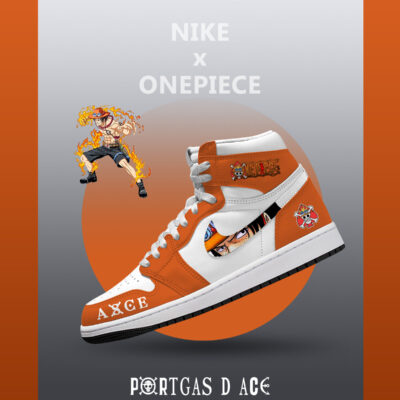 Portgas D Ace V.1 Custom AJ1 High-Top Sneakers