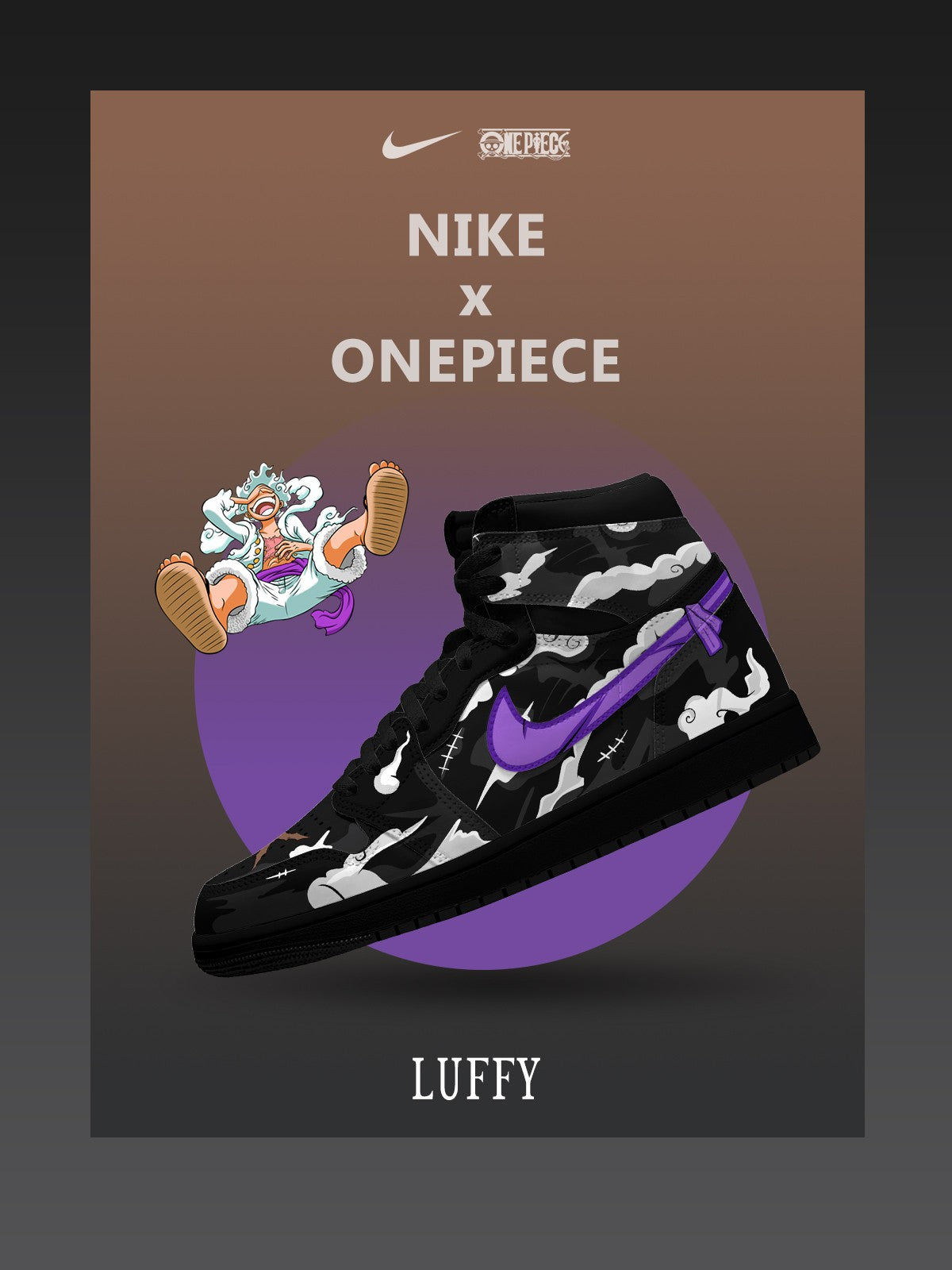 Monkey D. Luffy V.8 Custom AJ1 High-Top Sneakers