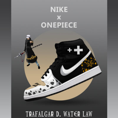 Trafalgar D. Water Law V.2 Custom AJ1 High-Top Sneakers