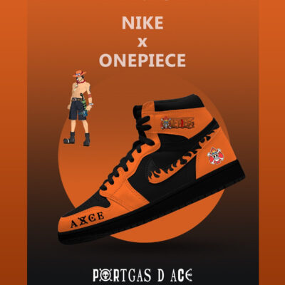 Portgas D Ace V.2 Custom AJ1 High-Top Sneakers