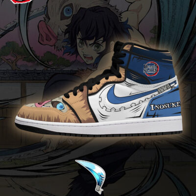 Inosuke Hashibira V.3 Custom AJ1 High-Top Sneakers