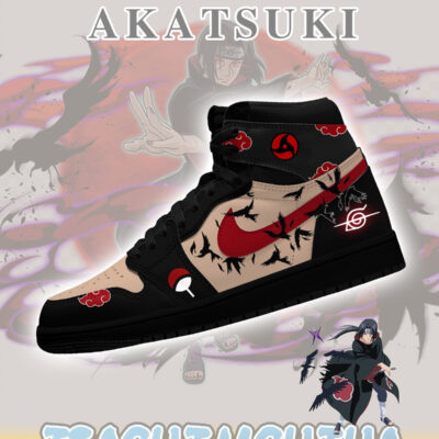 Akatsuki Itachi Uchiha V.6 Custom AJ1 High-Top Sneakers