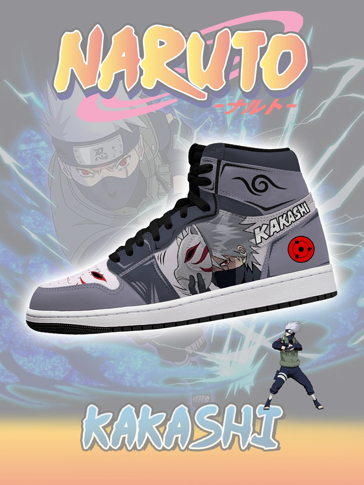 Kakashi V.3 Custom AJ1 High-Top Sneakers
