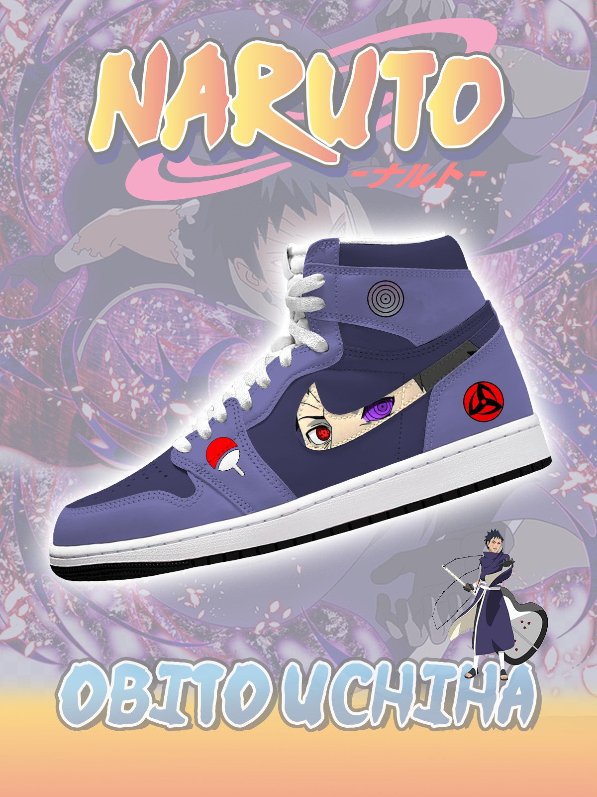 Obito Uchiha V.1 Custom AJ1 High-Top Sneakers