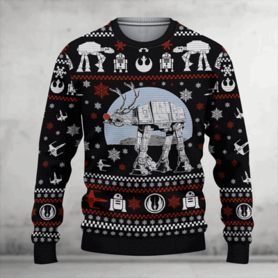 AT-AT Walker Reindeer Christmas Star Wars Ugly Sweater