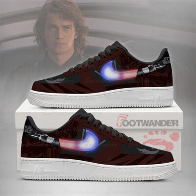 Annakin Skywalker - Star Wars AF1 Embossed Logo Shoes New