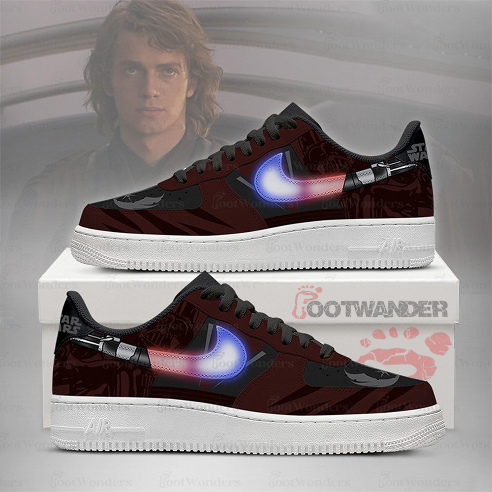 Annakin Skywalker - Star Wars AF1 Embossed Logo Shoes New